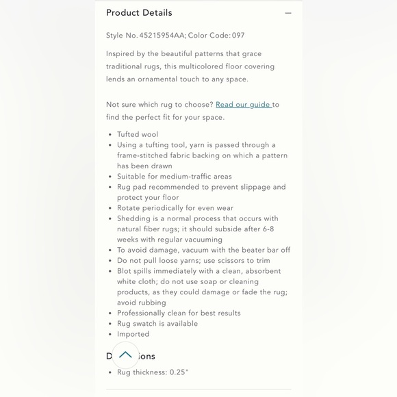 Anthropologie Tufted Caro Rug 2 x 3 NWT - Picture 3 of 8